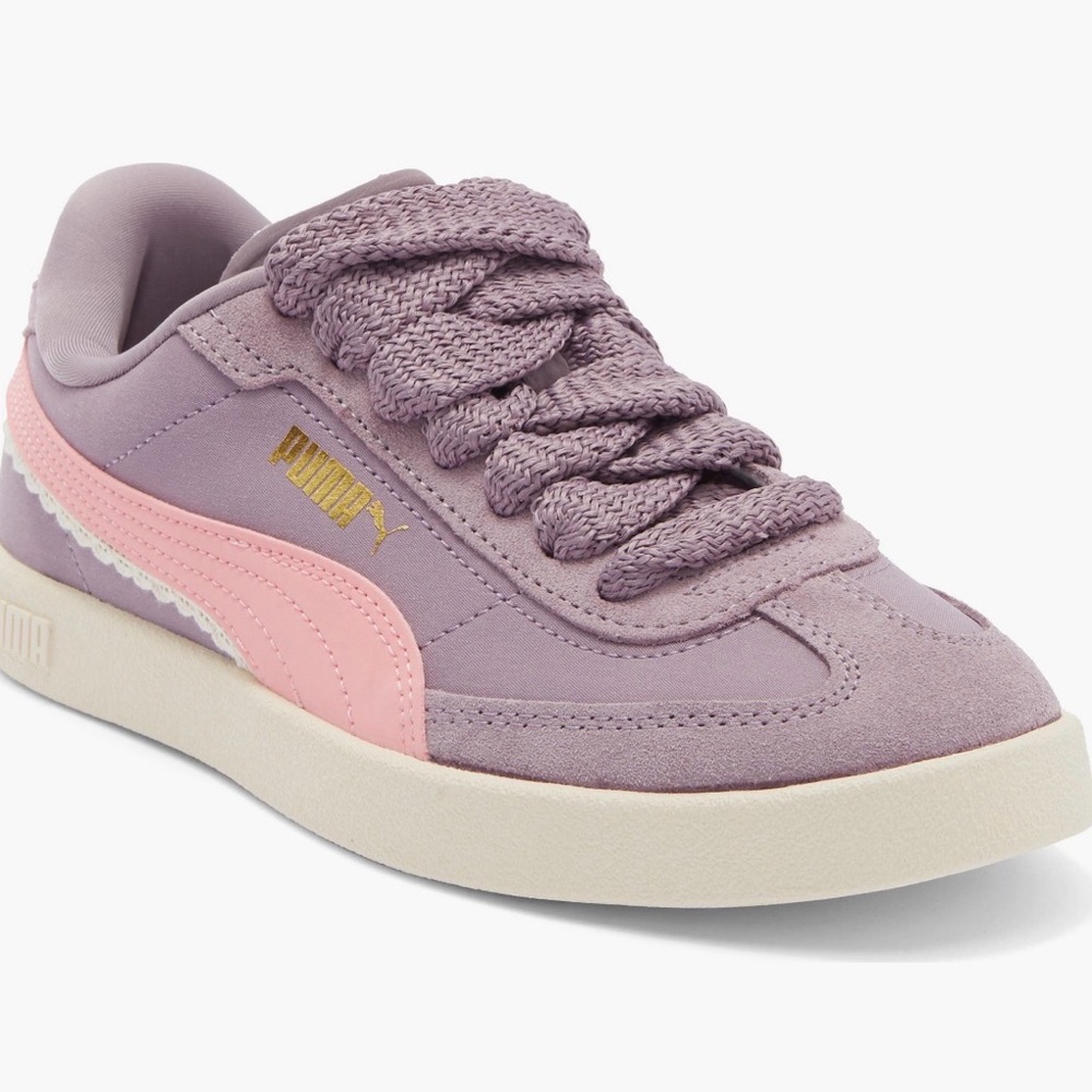 PUMA Lavender & Pink Suede Low-Top Sneaker
